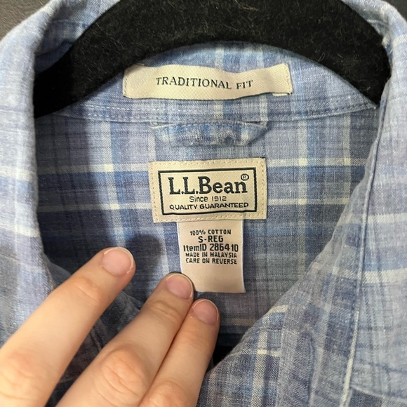Blue plaid button down - Picture 2 of 4